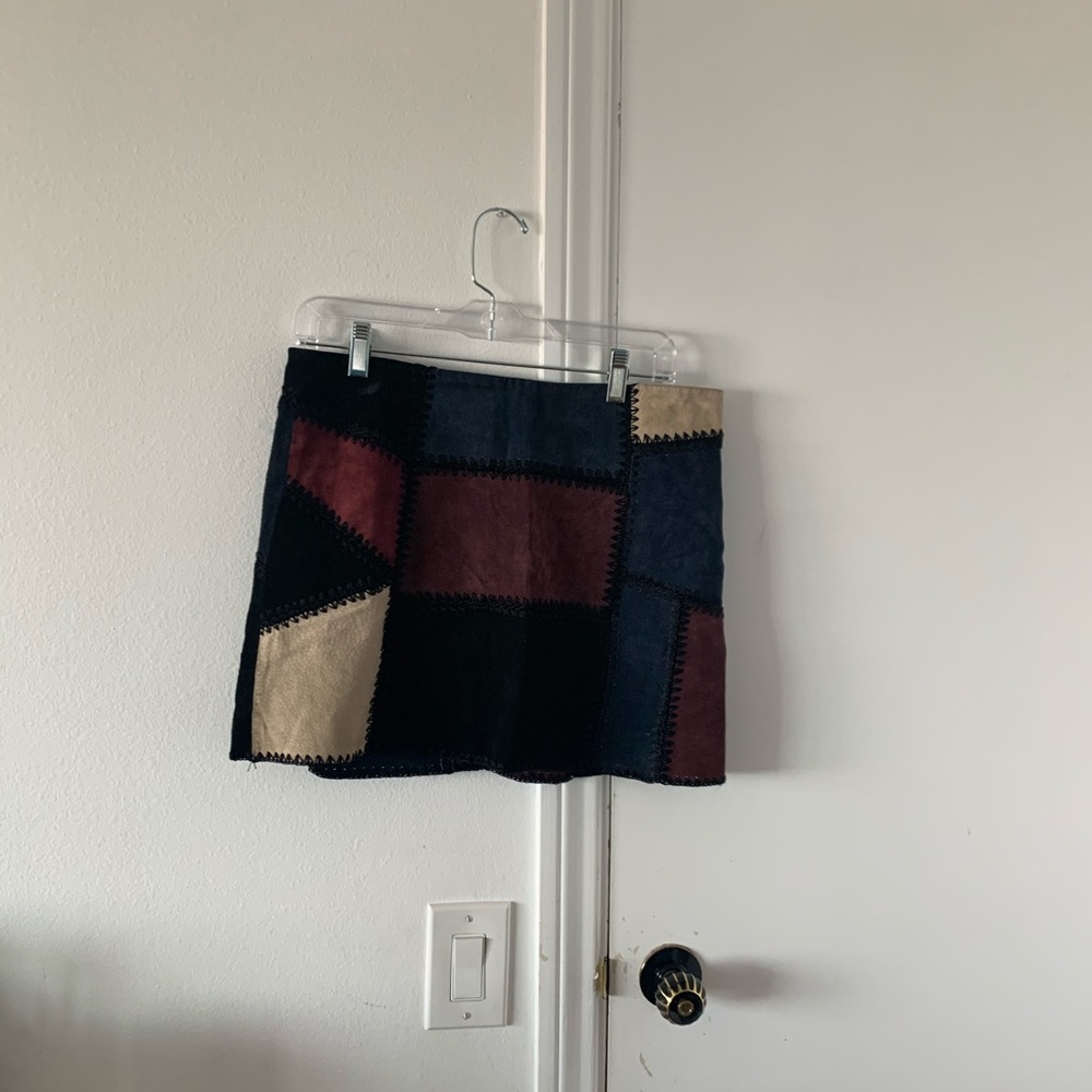 Zara Colorblock Mini Skirt